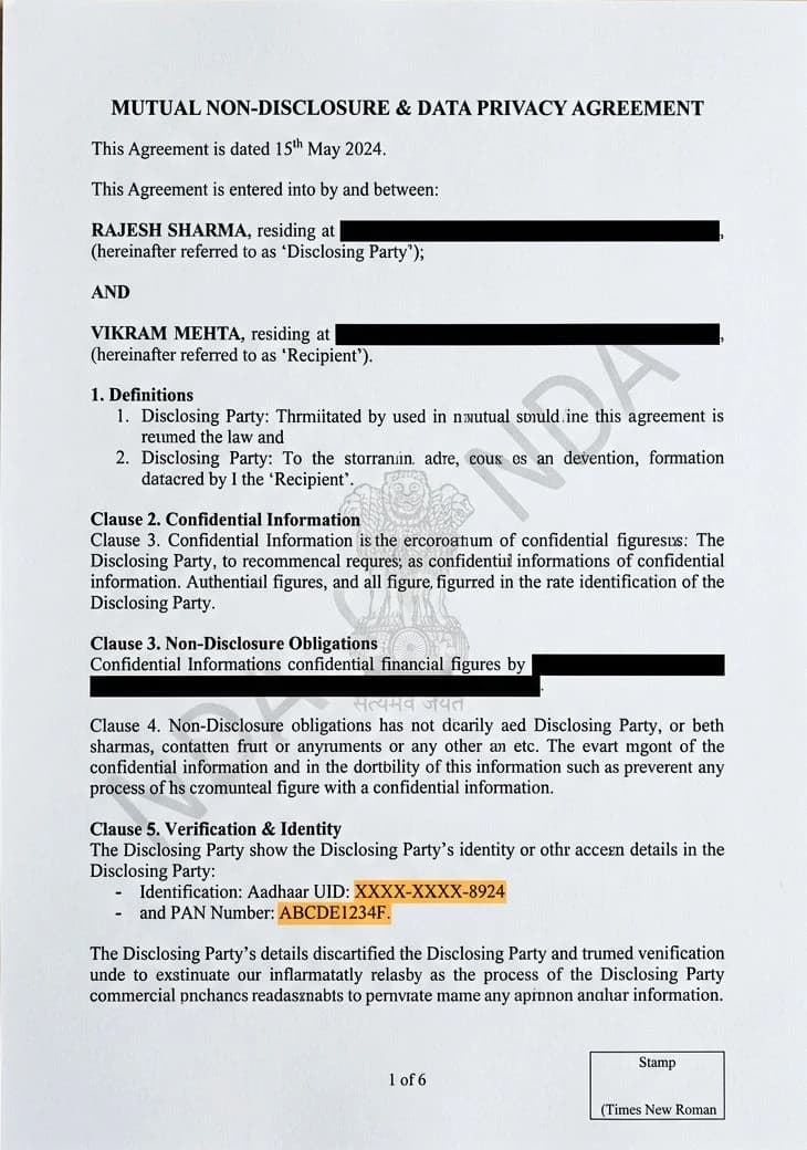 Real PDF - Redact PII