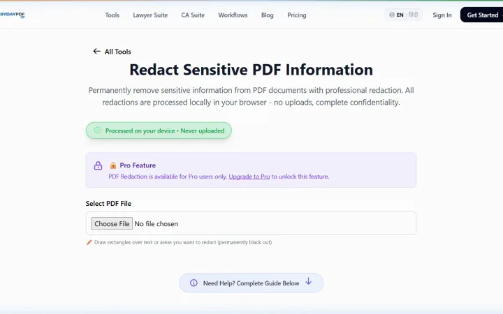 EverydayPDF Redact and sanitize sensitive data